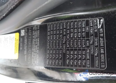 2018 Jaguar E-Pace R-Dynamic S из США, поврежденный, VIN SADFT2GX0J1Z12675